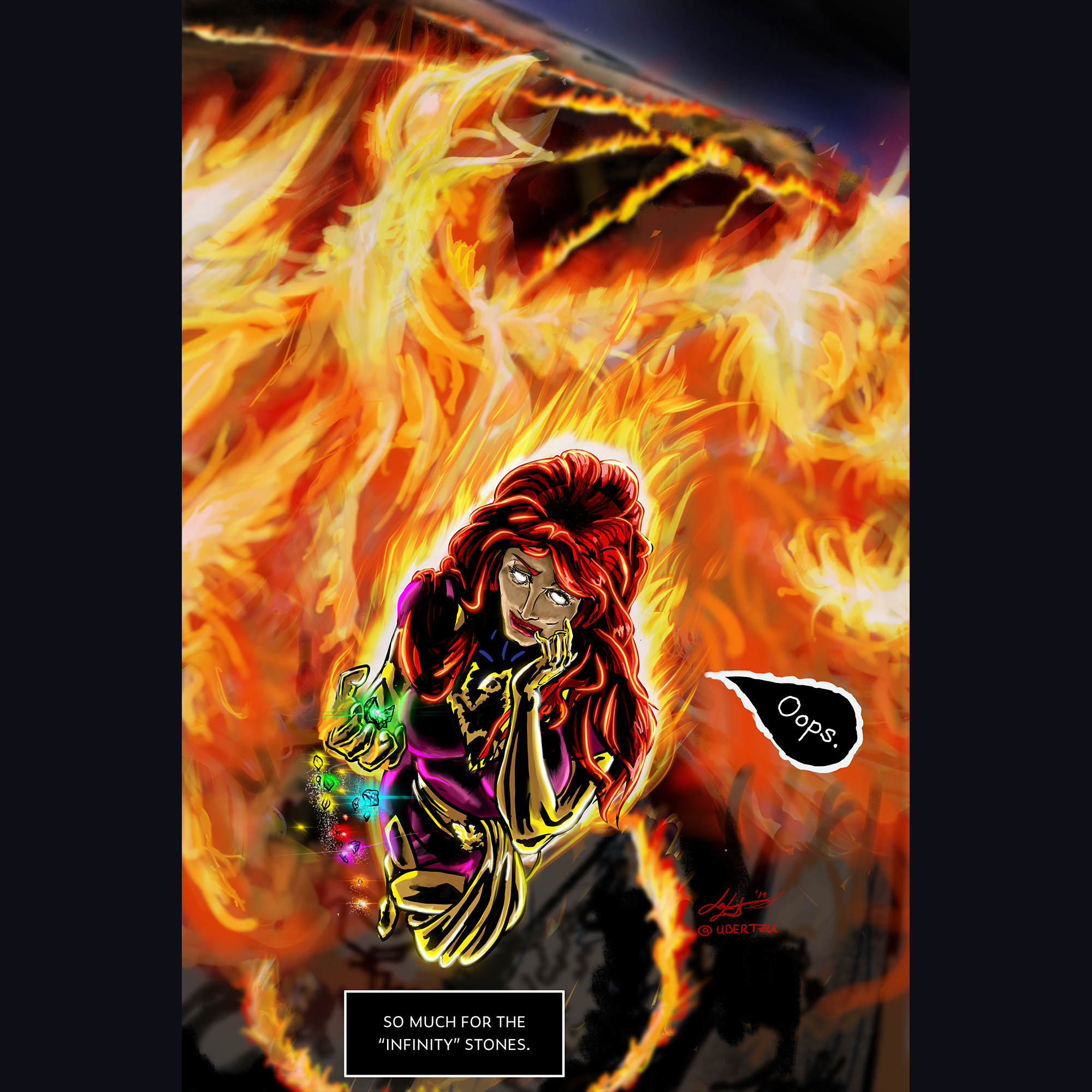 The Dark Phoenix Fan Art Illustration