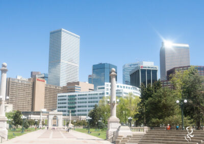 A Photograph of Denver on a Bright Sunny Day