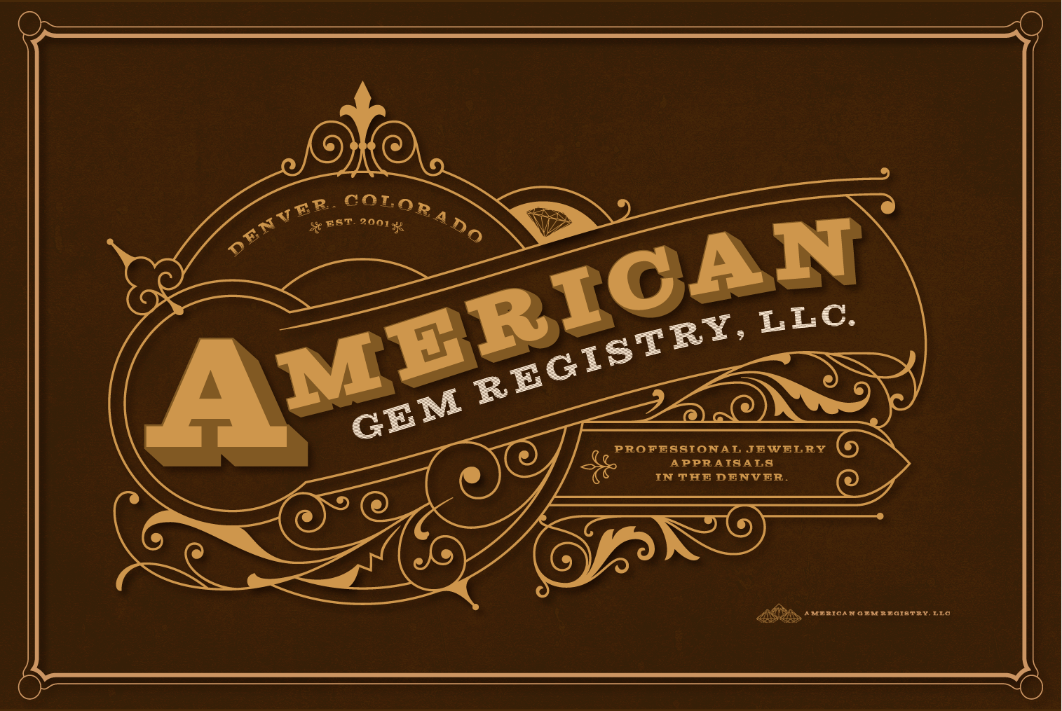 The American Gem Registry's Marquee Logo designed by ThinkTank.