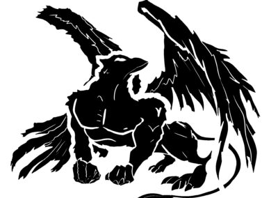 titan bodybuilding gryphon logo concept v2: swole and badass