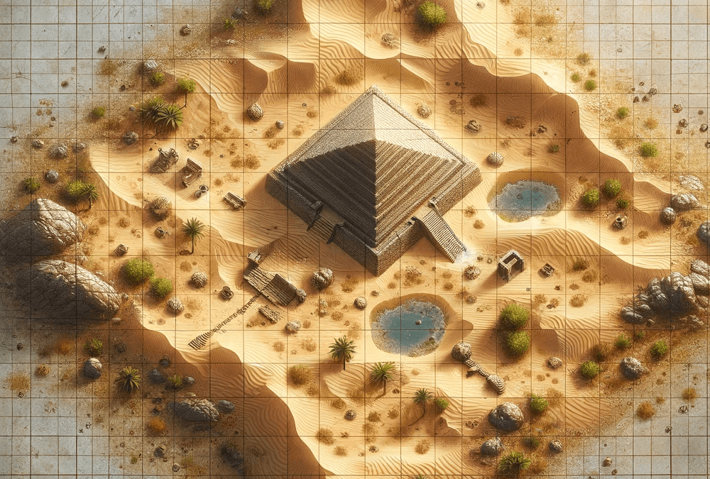 Making Maps with DungeonMasterGPT: Pyramids in the Desert