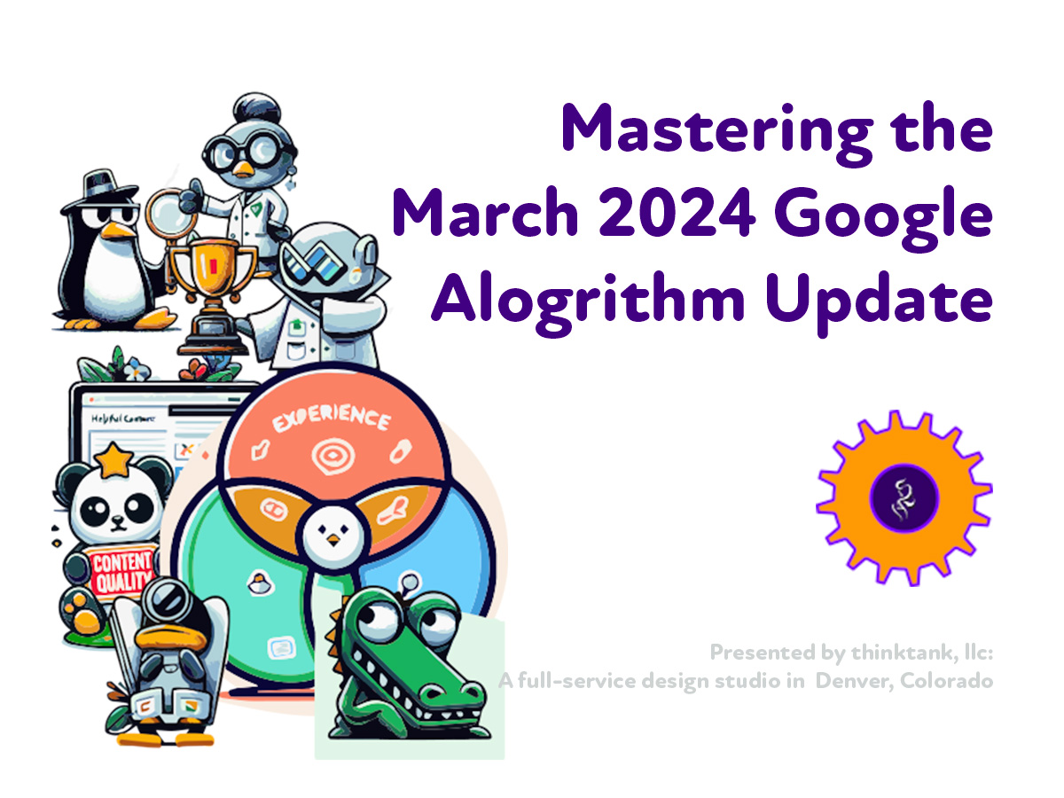 Cover art for the article, "Mastering the March 2024 Google Algorithm Update," which features illustrations from the article.